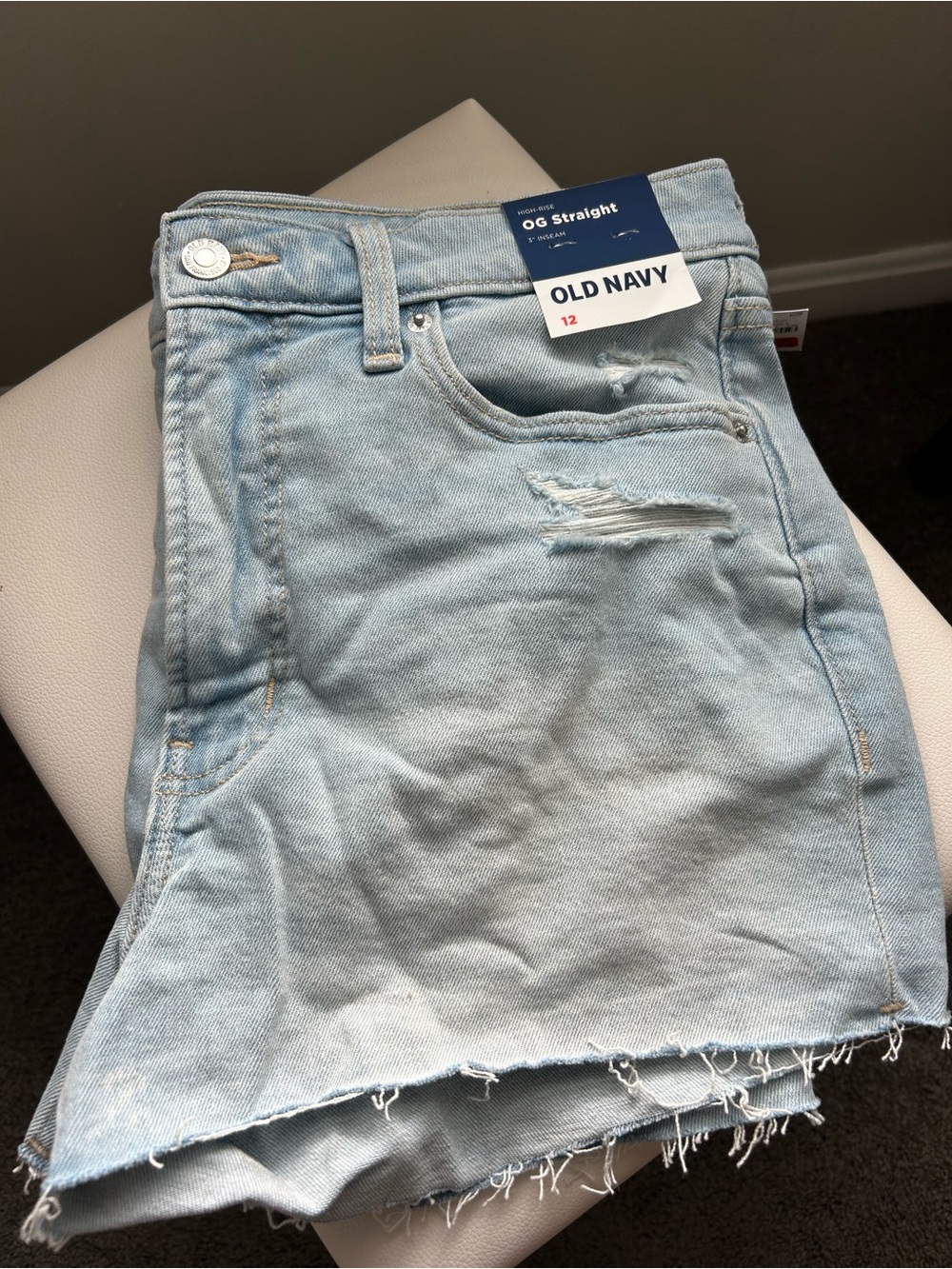 Old Navy Light Wash OG Straight Denim Shorts